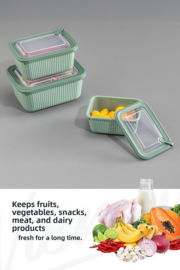 3'lü Vip مستطيل ميكروراديو وديفريز مناسب 1 مجموعة 1750، 1050، 600 مل - 6