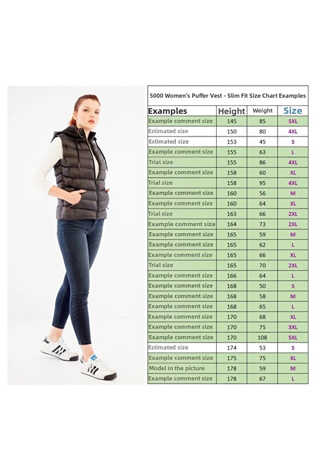 Women's Black Hooded Puffer Vest Fleece Inside the Hood - 2