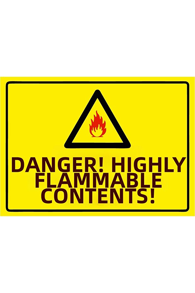 Danger! Highly Flammable Tank! Isg Warning Sign Pvc A5 15X21 cm