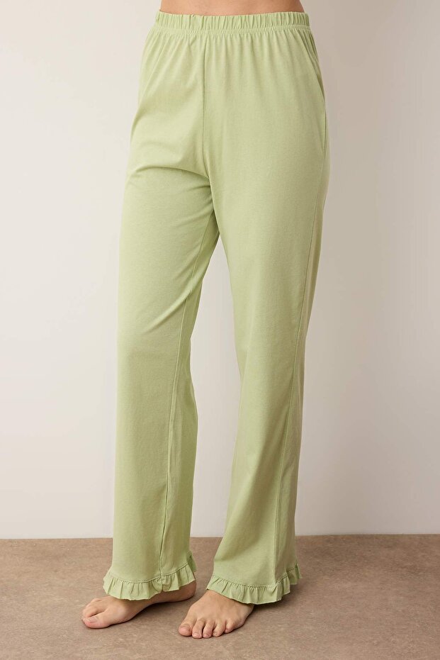 Mint %100 Pamuklu Fırfırlı Örme Pijama Takımı THMAW24PT00007 - 3