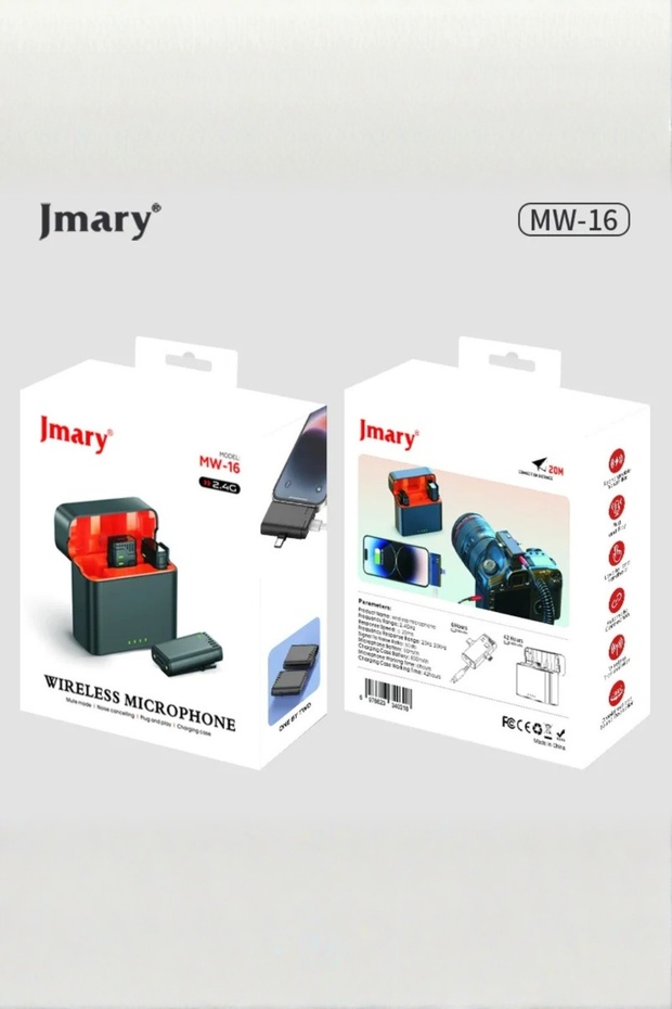 MW-16 3in1 Plug Play Lapel Lavalier Wireless Microphone for Mobile & Camera