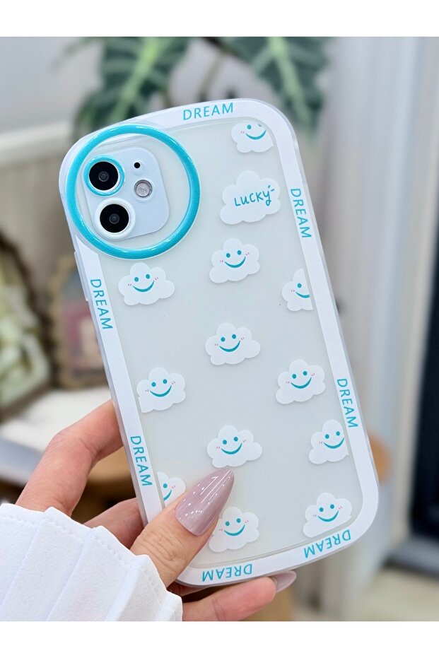 حافظة حماية للكاميرا من السيليكون الناعم بتصميم سحابي متوافق مع هاتف Iphone 11 - 4