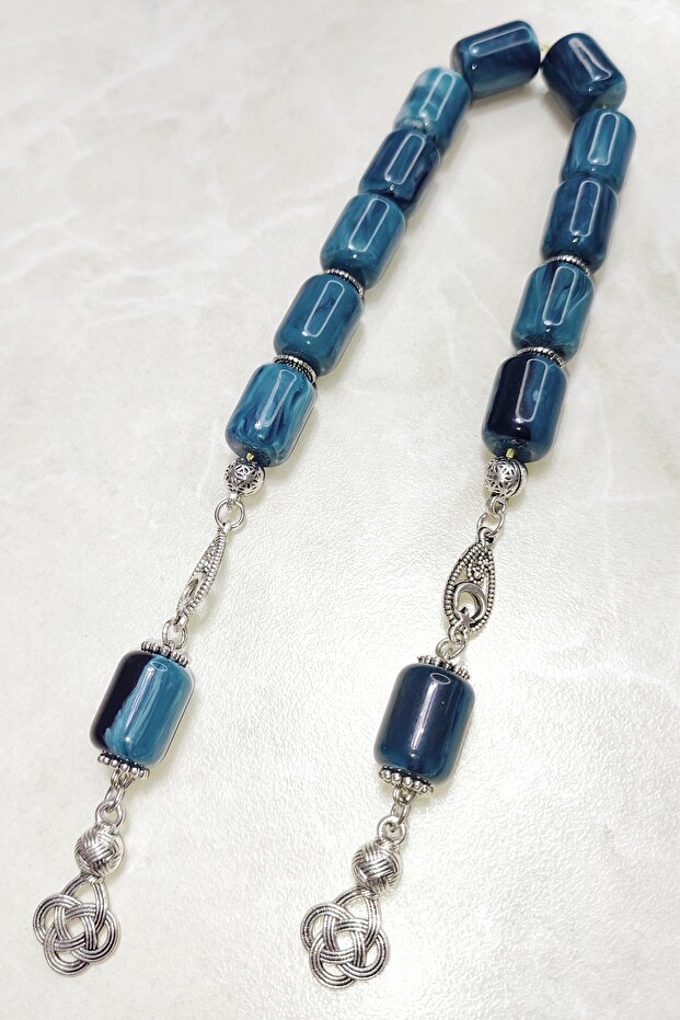 Squeeze Amber Zaza Prayer Beads / Intense Marbled Coarse Capsule Cut