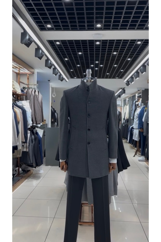Slimfit Hakim Collar Stamp Coat