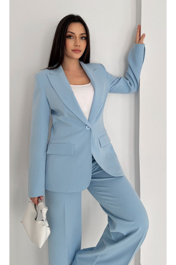 Blazer Suit Single Button Jacket Pants