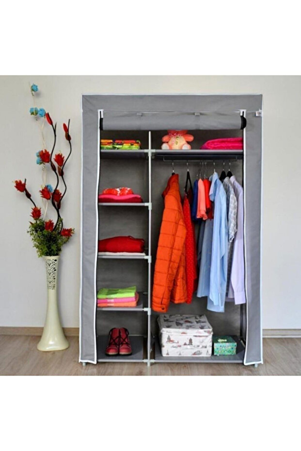 Elit Yandan Raflı Çelik Profilli Bez Dolap - 3