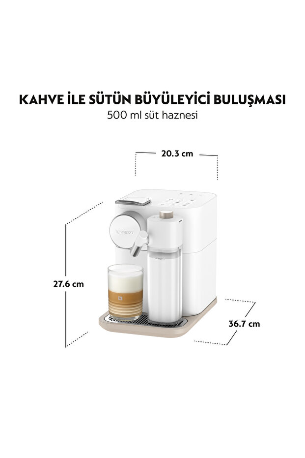 F541 Gran Latissima Süt Çözümlü Kahve Makinesi,Beyaz - 5