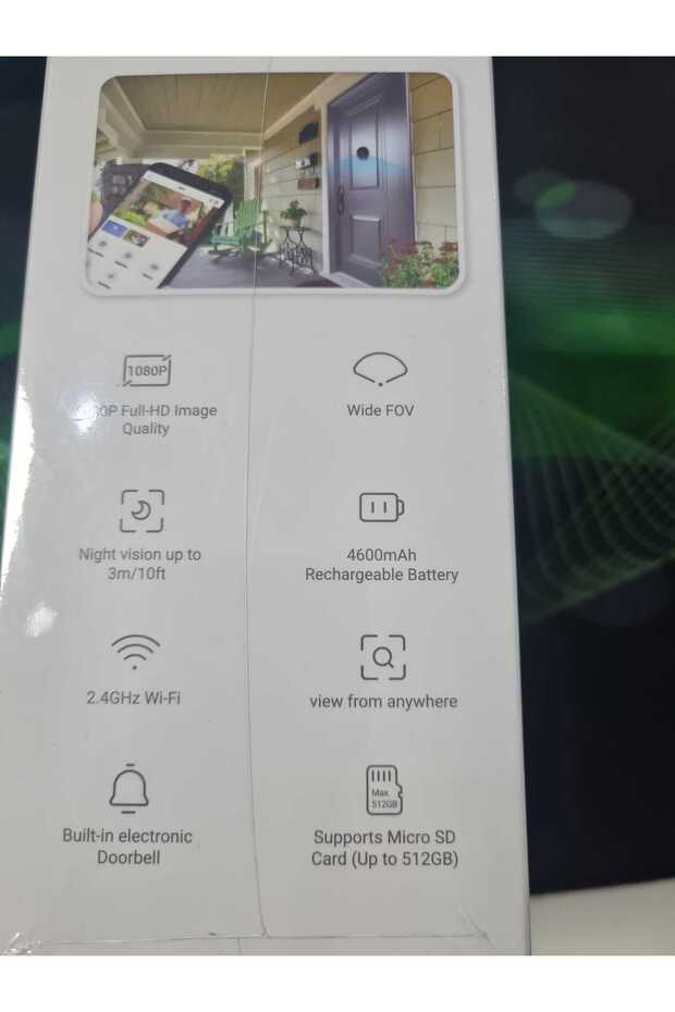 AKILLI EV SİSTEMİ GİRİŞ KAPI ZİLLİ WIFI 2K KIT CS-HP4 (2WPFBS) - 3