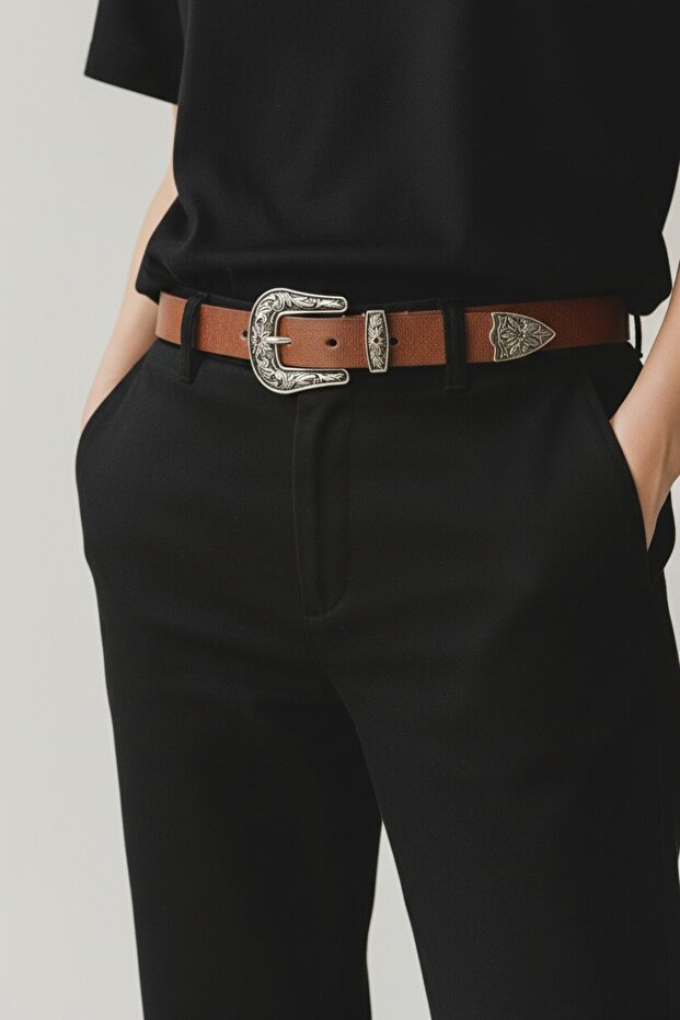 Dámský hnědý pásek - 3