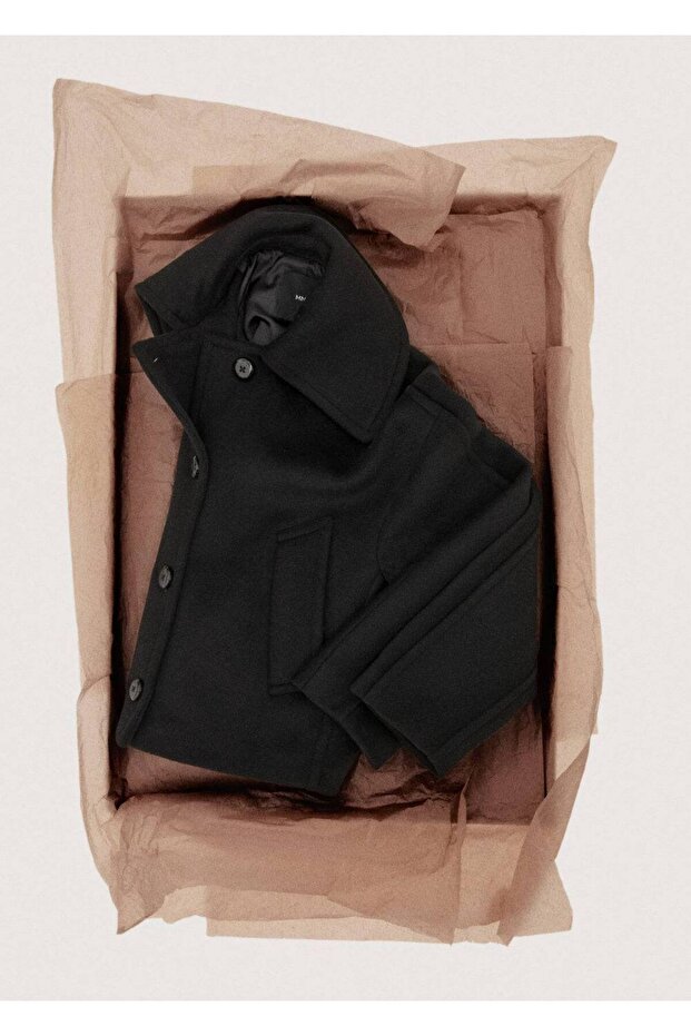 Gömlek yakalı yün ceket - 5