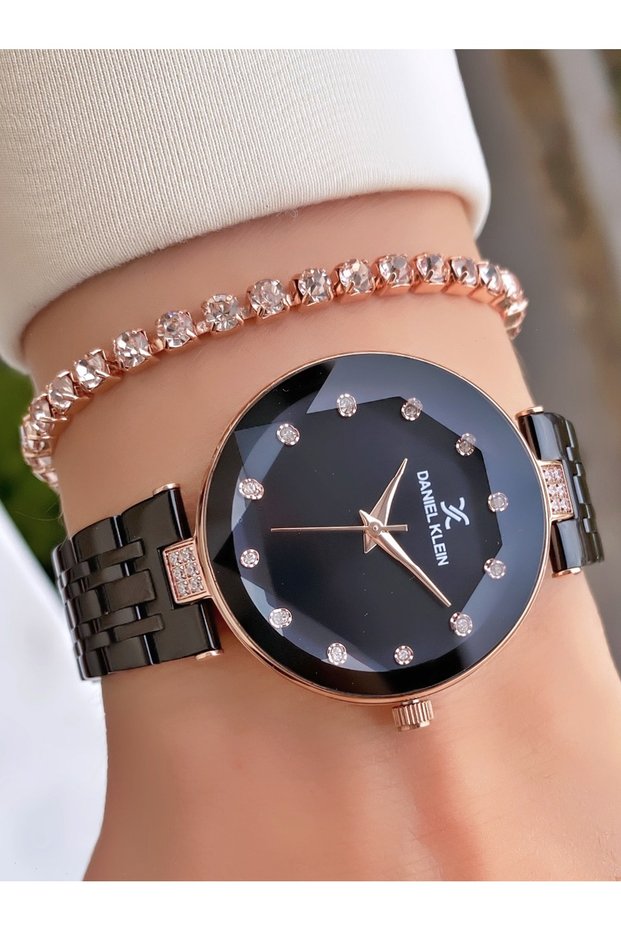 Brand Special Gift | Original Rose Black Color Women's Wristwatch - with Bracelet Gift - 2 Years Warranty