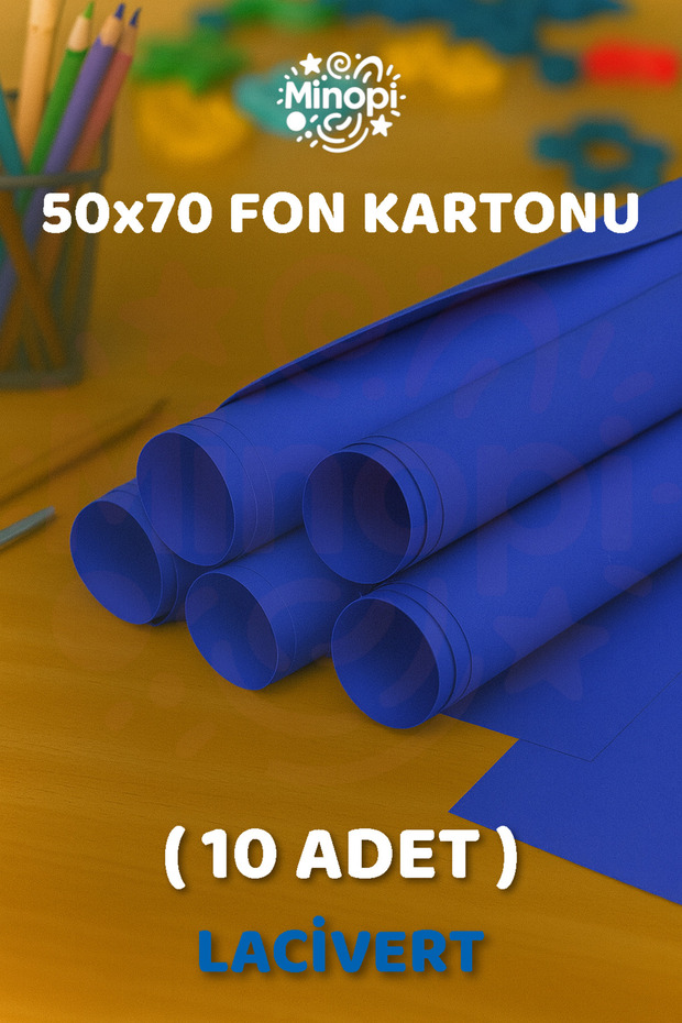 Dark Blue Background Cardboard 50X70 cm 10 Pack Colored Background Cardboard