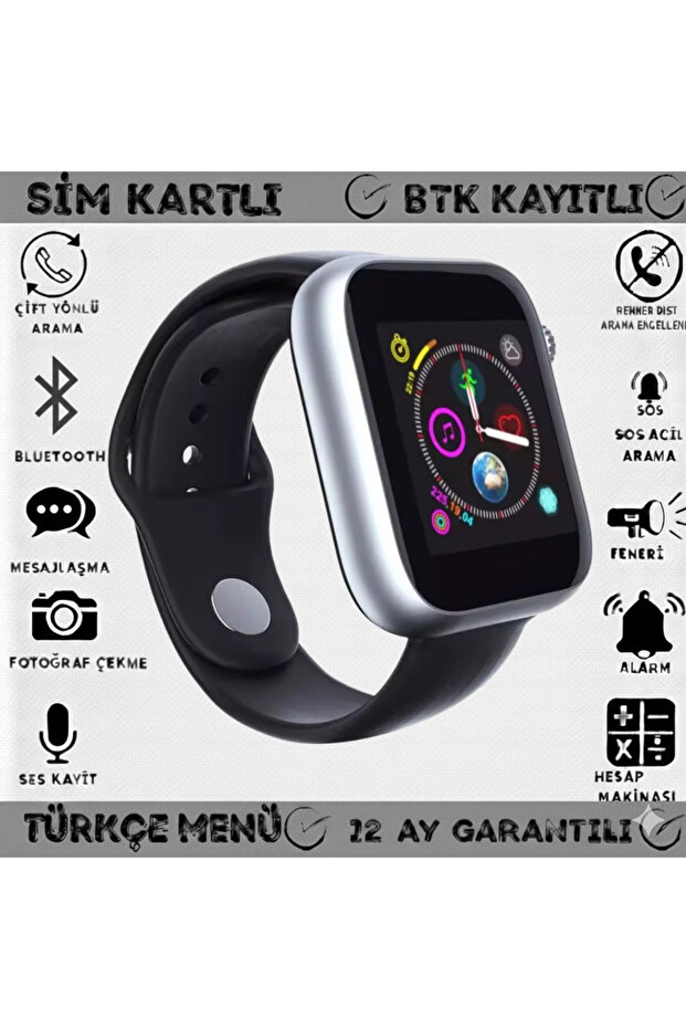 A10 Sim Kartlı Akıllı Saat - 1