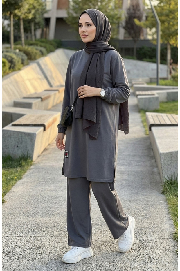 Tunic pants double set 0565-01 gray