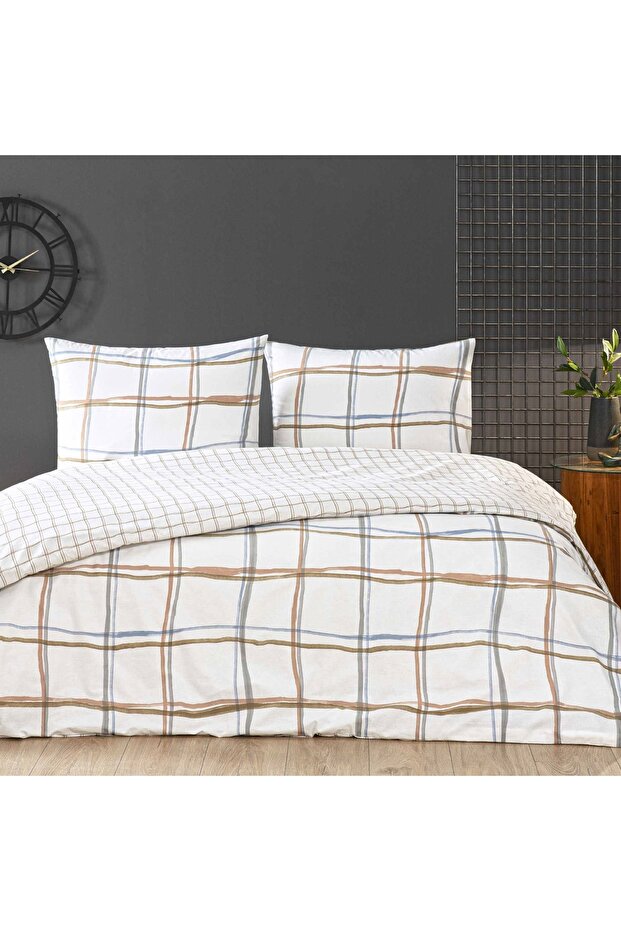 Rokkie Ranforce Double Duvet Cover Set White