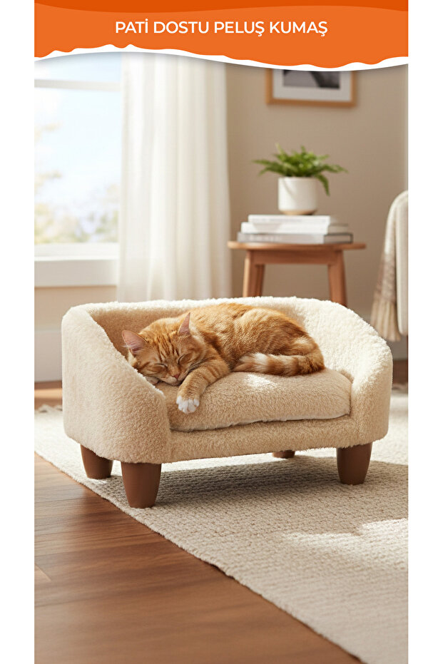 GOBYPET Peluş Kedi Koltuğu, Yumuşak Lüks Kedi Köpek yatağı, Kedi Köpek Koltuğu