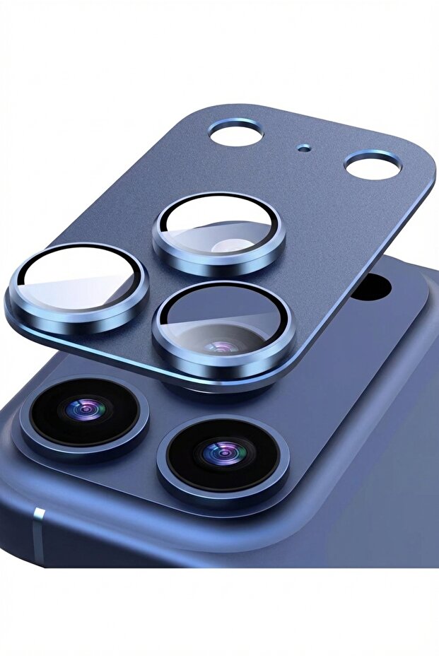واقي عدسة الكاميرا البرتقالي لهاتف iPhone 17 Pro Max Premium AR+ AF+ مع إطار ناعم وحماية كاملة