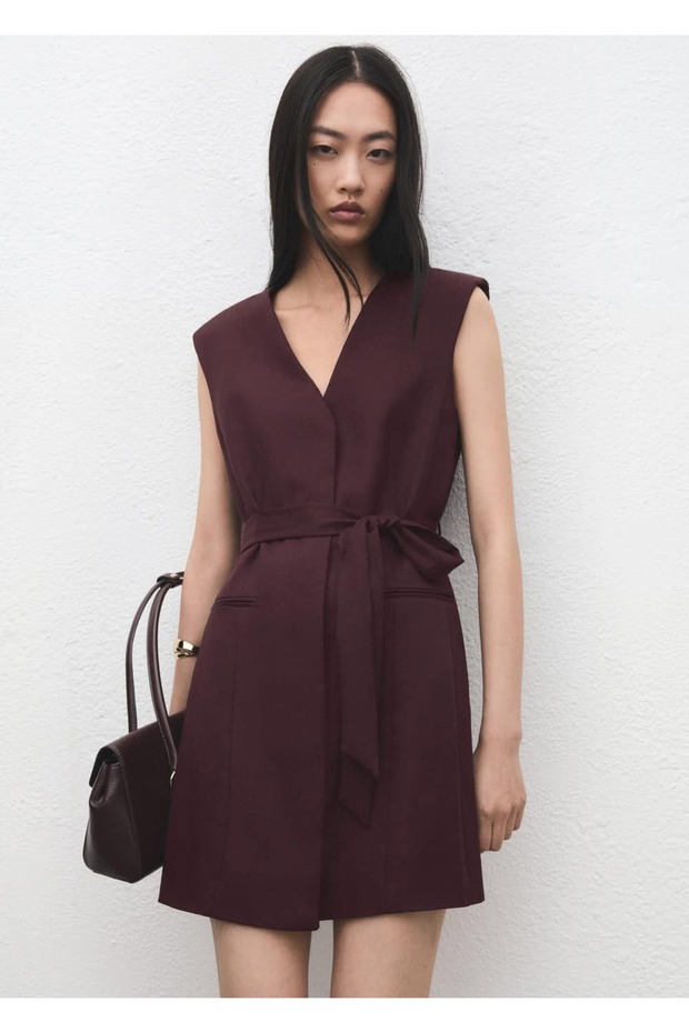 Kemerli liyosel elbise - 1