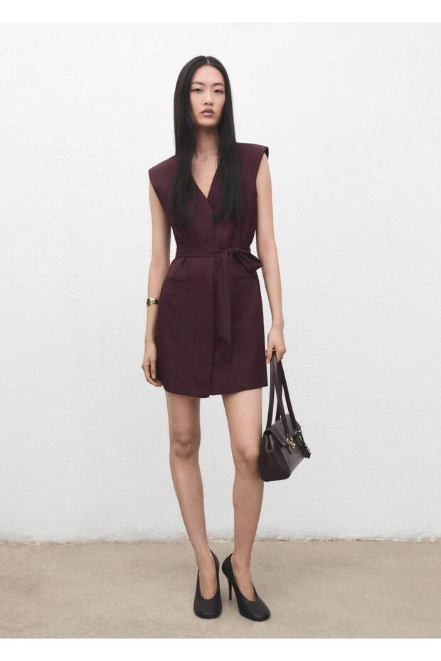 Kemerli liyosel elbise - 2