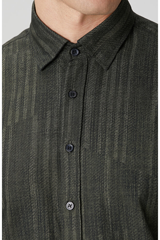 Haki Baskılı Gömlek - 6