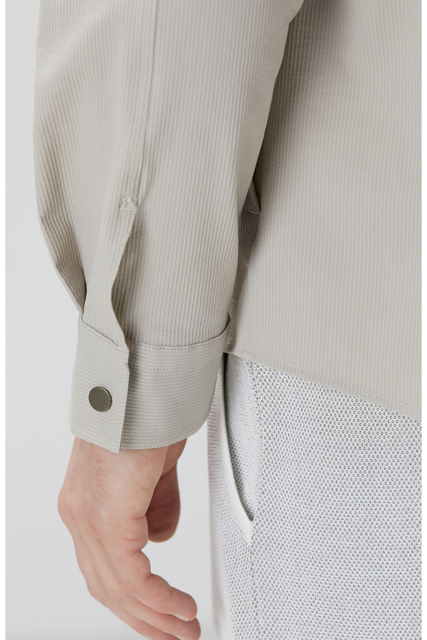 N-Tech Taş Süet Detaylı Dış Gömlek - 8