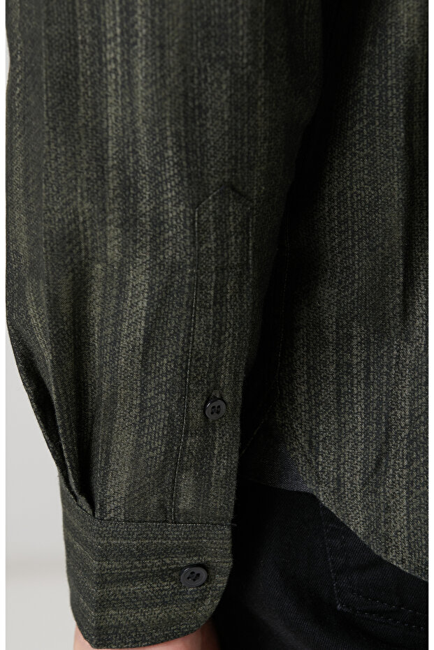 Haki Baskılı Gömlek - 7