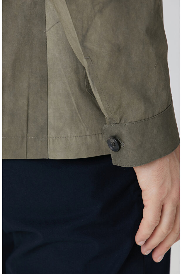 Haki Batik Desenli Ceket - 6