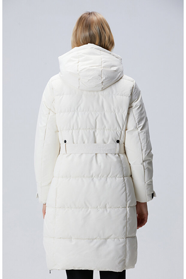 N-Tech Kırık Beyaz Puffer Kaban - 5