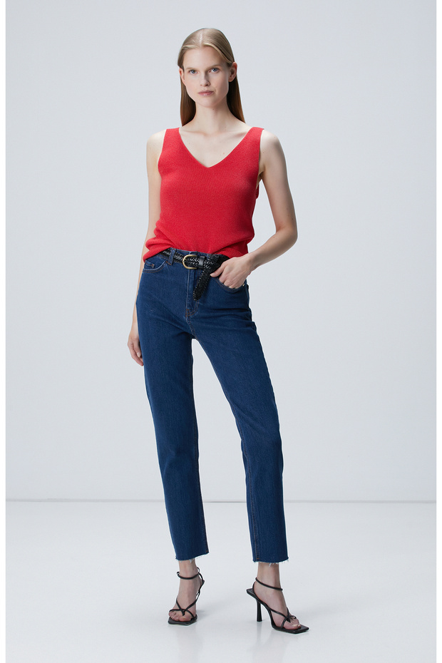 İndigo Denim Pantolon - 1