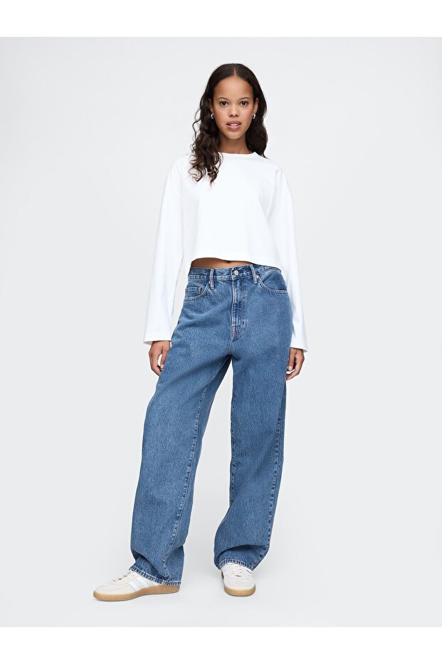 Erkek Mavi Baggy Jeans - 5