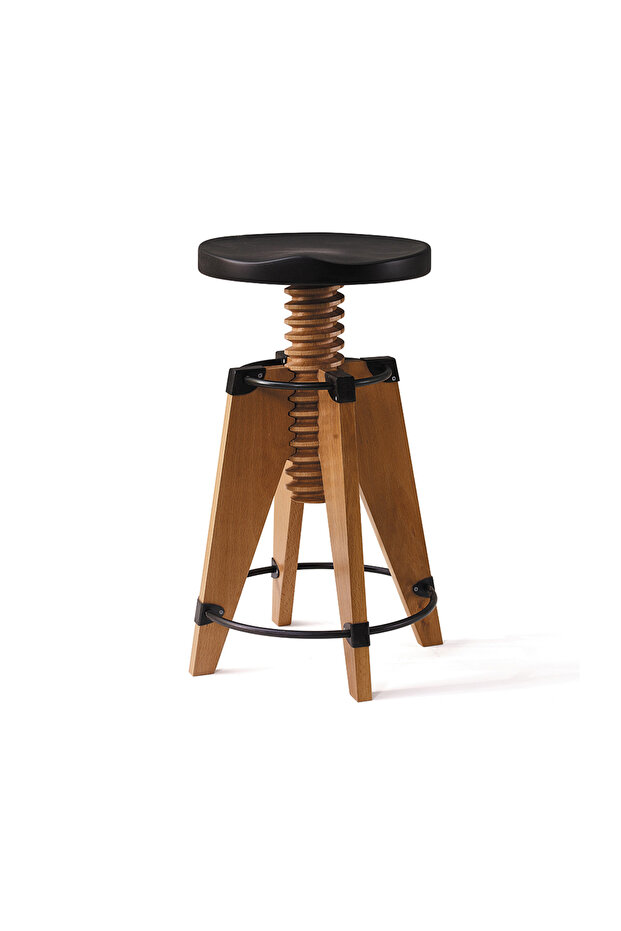 Burgu Ahşap Tabure - 1