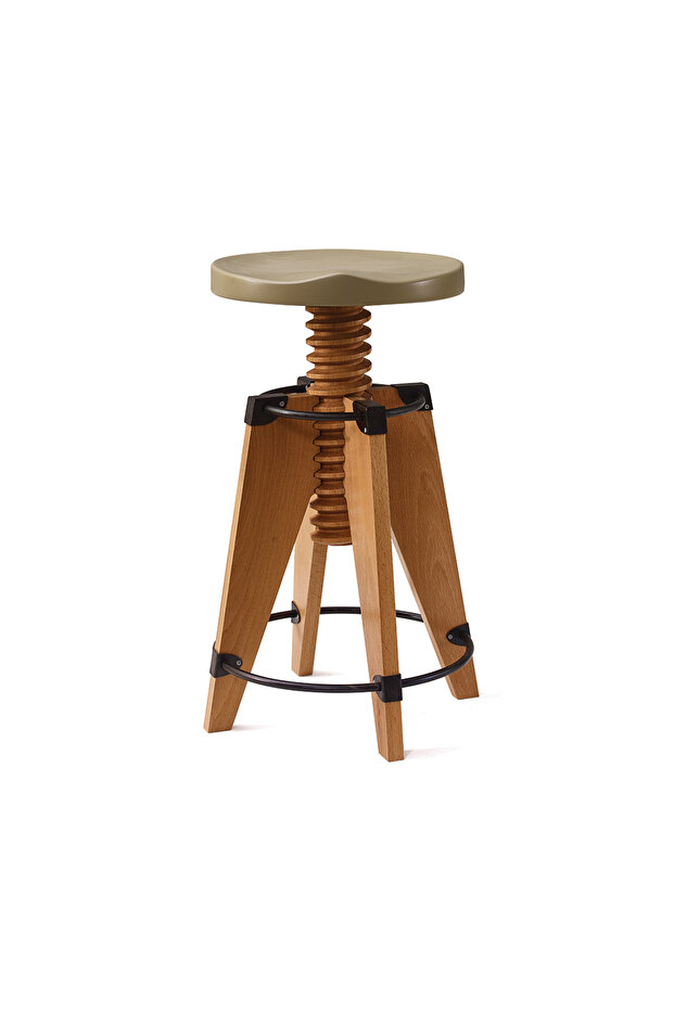 Burgu Ahşap Tabure - 1