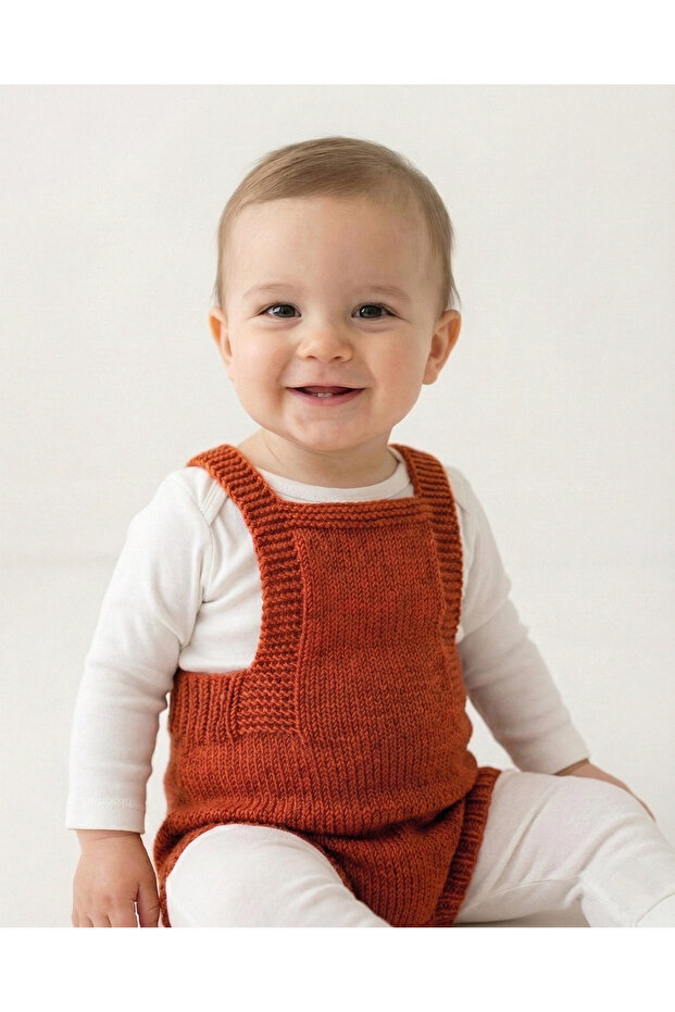 New Product Baby Salopet Knitted Jumpsuit/With Wooden Button Detail