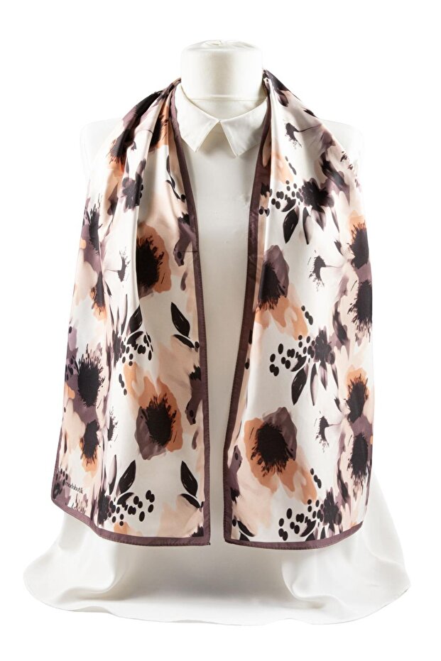 Çiçek Desenli Fular - 5