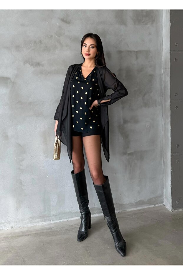 Çift Kat Görünümlü Şık Bluz - 4