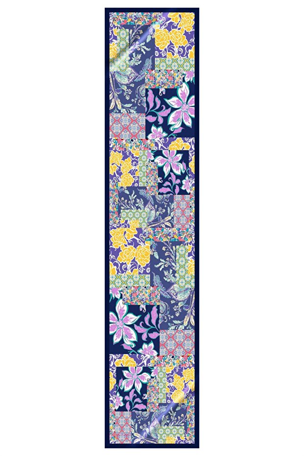 Çiçek Desenli Fular - 2