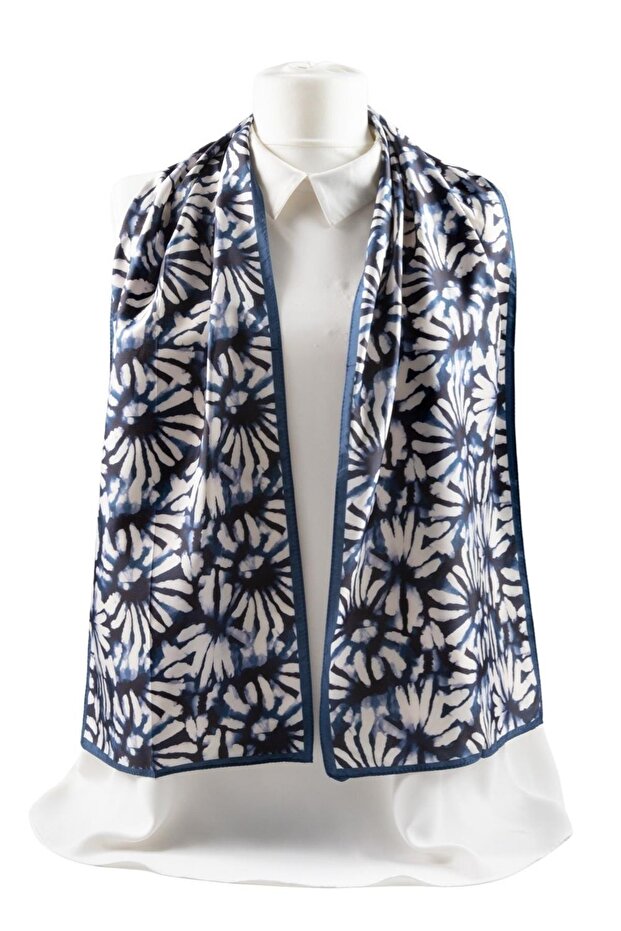 Çiçek Desenli Fular - 5