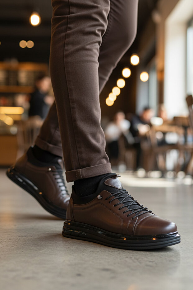 117 Brown Men's Genuine Leather Casual Shoes