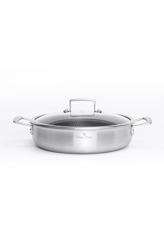 Steel Fusion Hybrid 24 cm Induction Base Stainless Steel Short Pot
