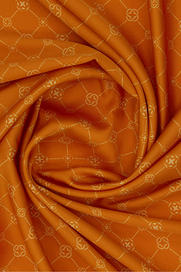 Twill Eşarp - 7857795-963 Turuncu - 3