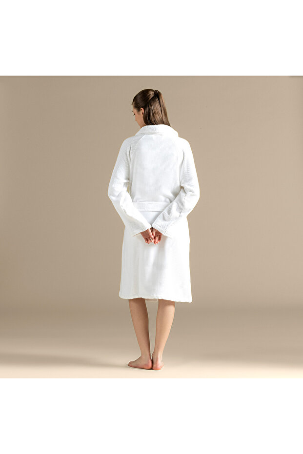Frances Unısex Bornoz Beyaz - 4