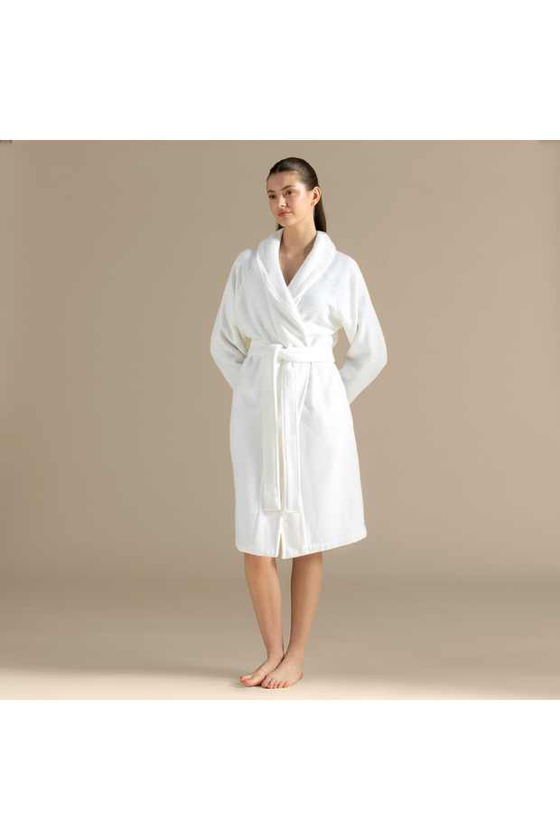 Frances Unısex Bornoz Beyaz - 2