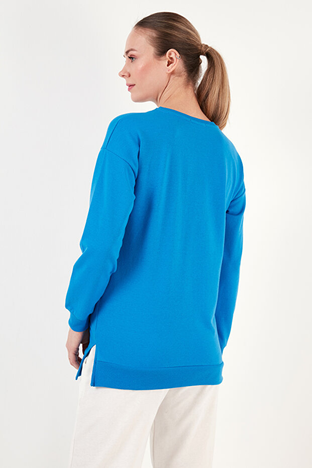 Pamuklu Regular Fit Bisiklet Yaka Basic Sweat SWEAT 5863569 - 6