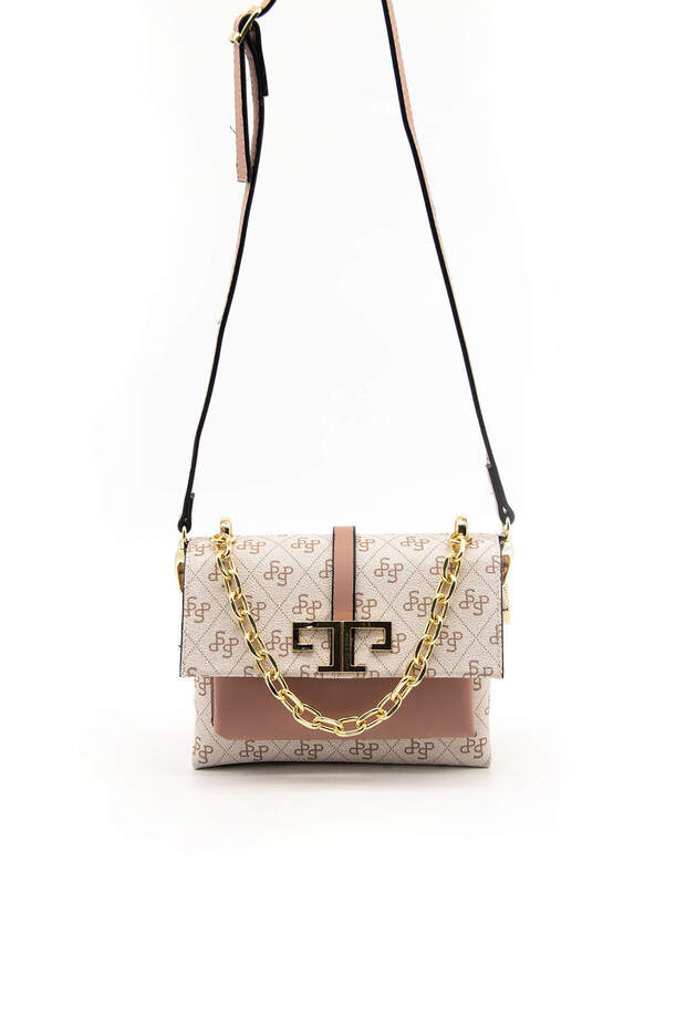Pink - Salmon Monogram Women's Crossbody Bag Sp1148