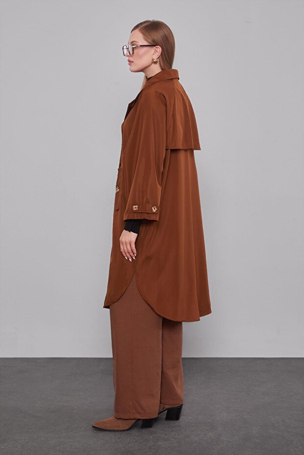 Taba Oversized Trench Coat - 3