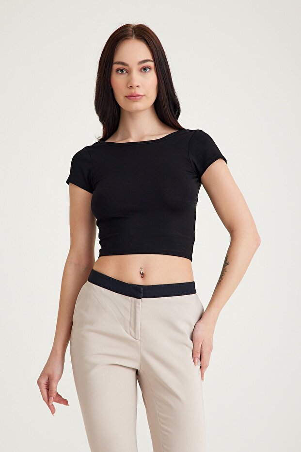 Mh Sırt Dekolteli Crop - 3