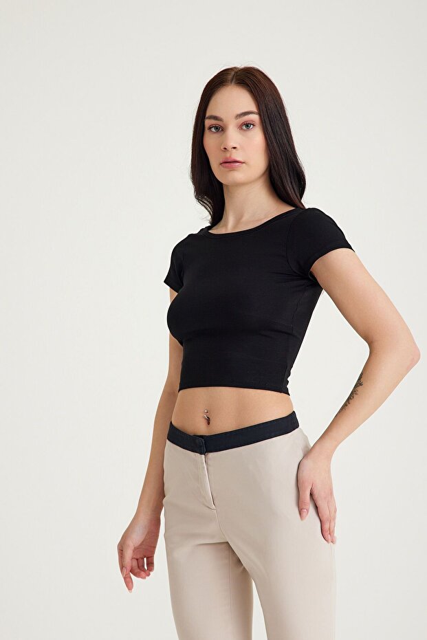 Mh Sırt Dekolteli Crop - 2