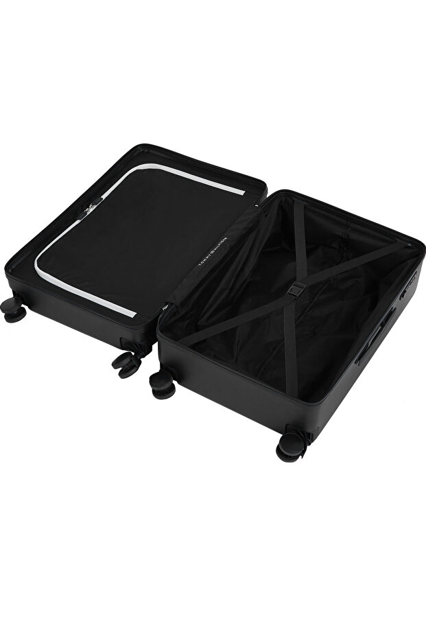 Siyah Çekçekli Sert Valiz TH MEDIUM SUITCASE - 3