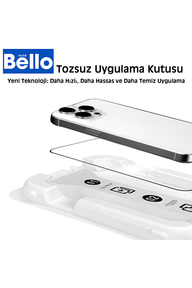 Magicbox Transparent Full Coverage Screen Protector with Easy Installation Tool Compatible with iPhone 16 Pro - 2