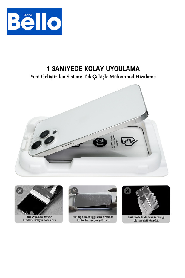 Magicbox Transparent Full Coverage Screen Protector with Easy Installation Tool Compatible with iPhone 17 - 4